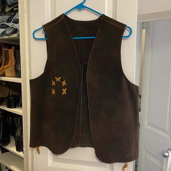 Vintage Brown Suede Vest - Western style - Picture 1 of 7